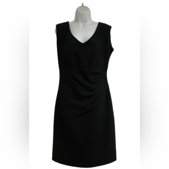 DVF V-Neck Sheath Dress w/ Gathered Detail - Picture 1 of 9